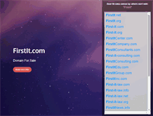 Tablet Screenshot of firstit.com